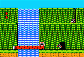 Using Luigi to perform a Power Squat Jump from this log, will let you exploit this secret shortcut on World 1-1.